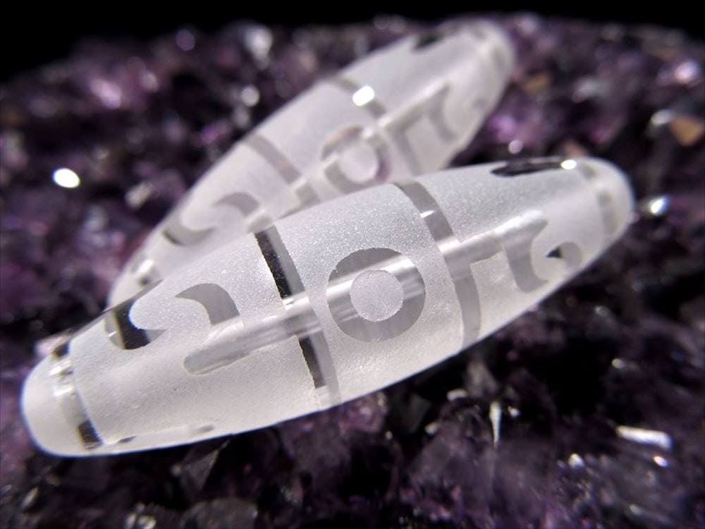 ジー 護符 クリスタル天珠 水晶天珠