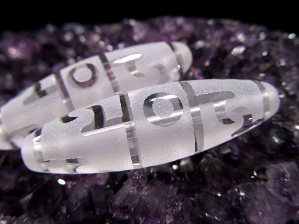 ジー 護符 クリスタル天珠 水晶天珠