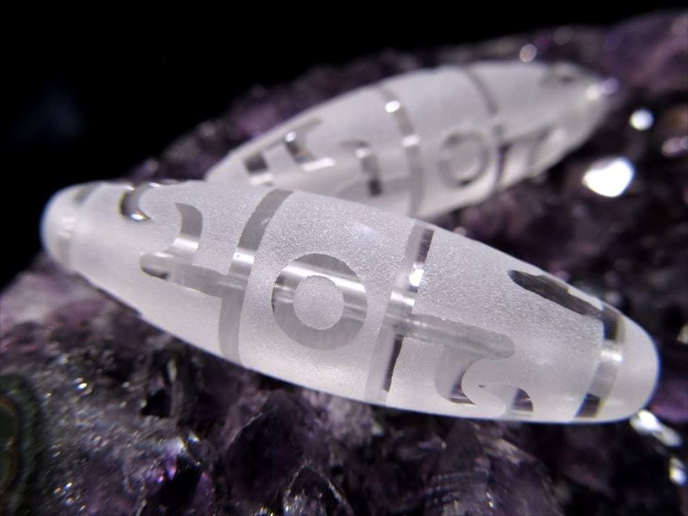 ジー 護符 クリスタル天珠 水晶天珠