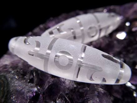 ジー 護符 クリスタル天珠 水晶天珠