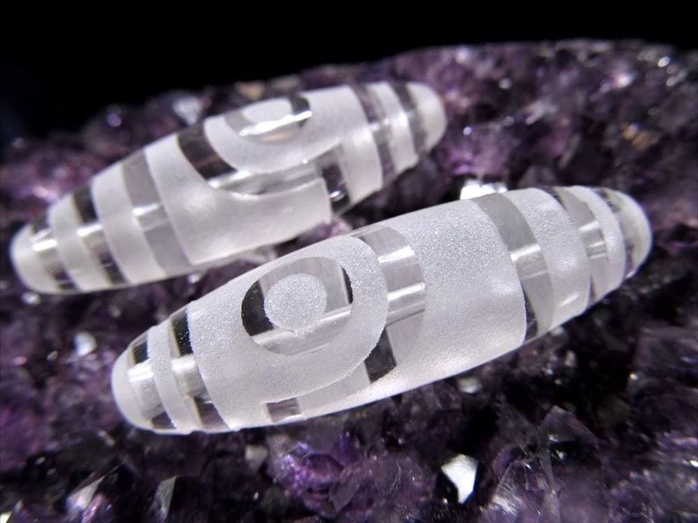 ジー 護符 クリスタル天珠 水晶天珠