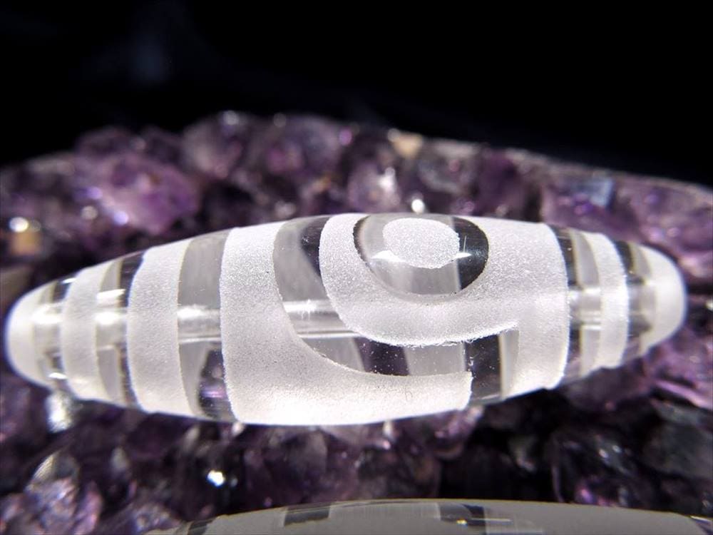 ジー 護符 クリスタル天珠 水晶天珠