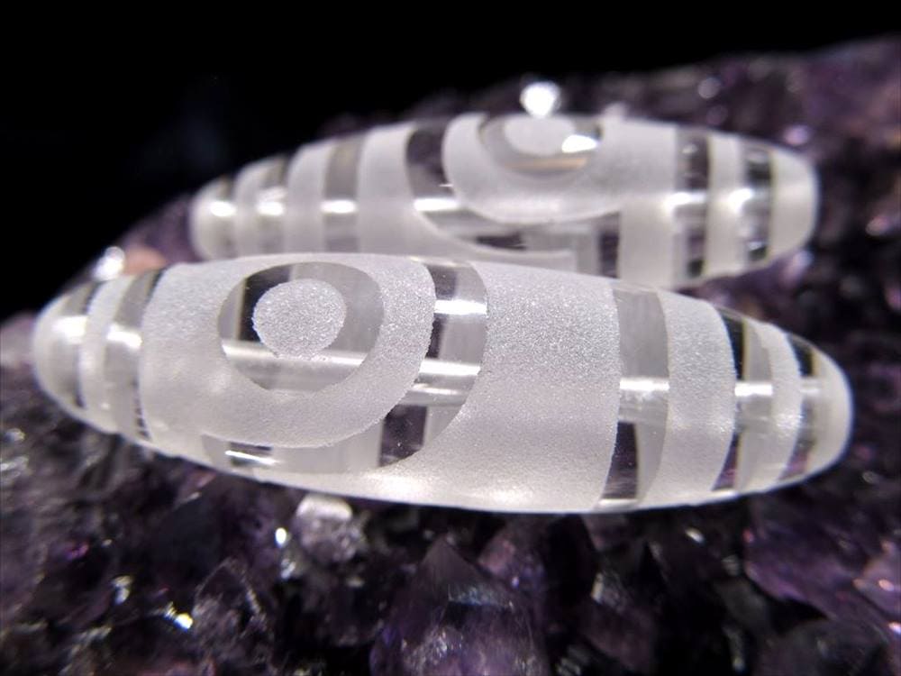 ジー 護符 クリスタル天珠 水晶天珠