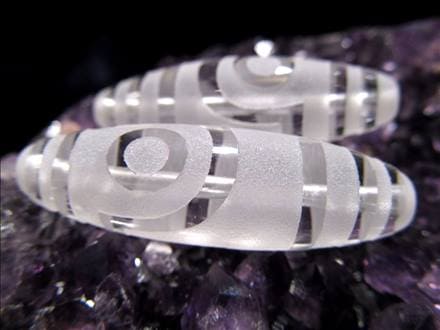 ジー 護符 クリスタル天珠 水晶天珠