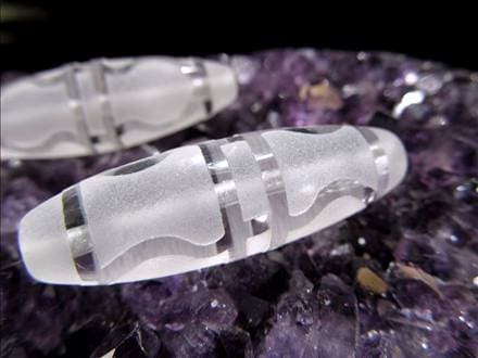 金剛杵天珠 水晶 クリスタル天珠 水晶天珠