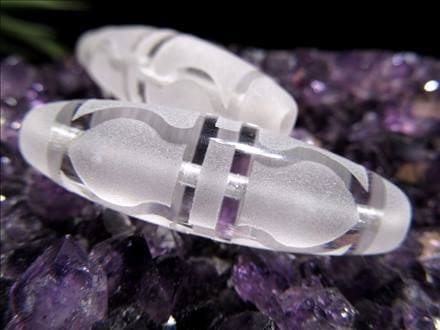 金剛杵天珠 水晶 クリスタル天珠 水晶天珠