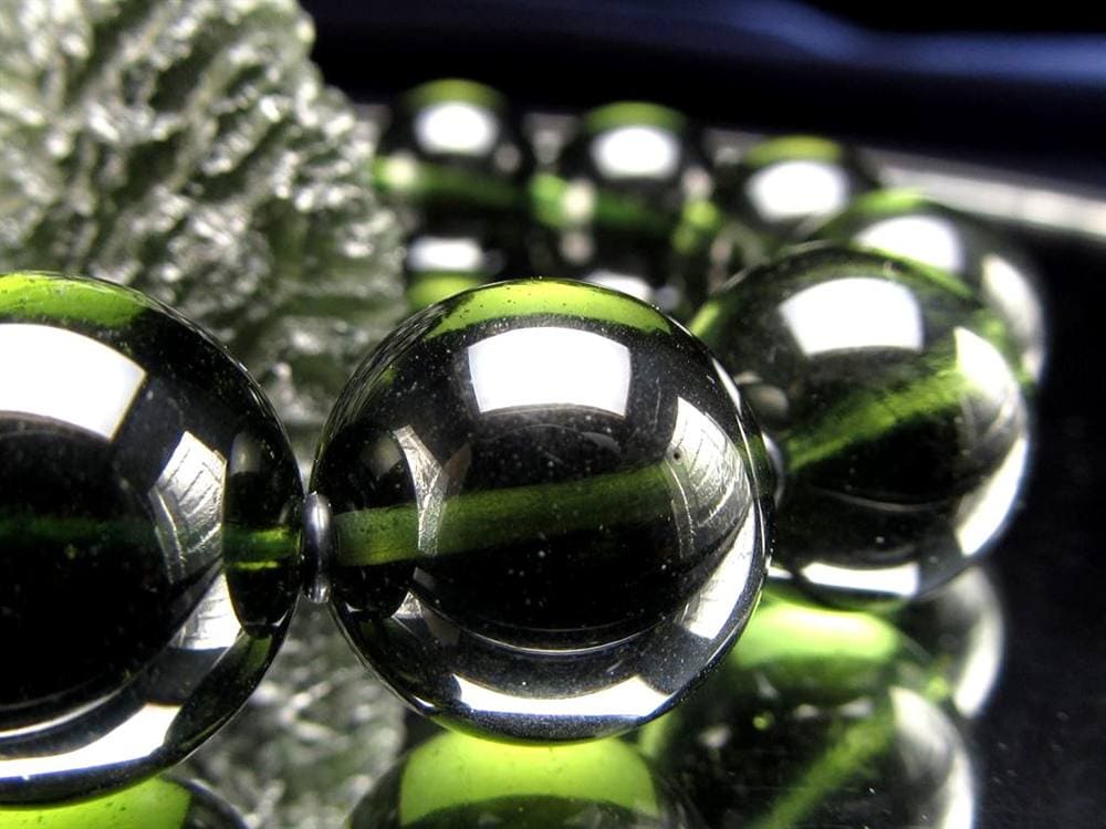 モルダバイト モルダウ石 ブレスレット 鑑別書付属 本物