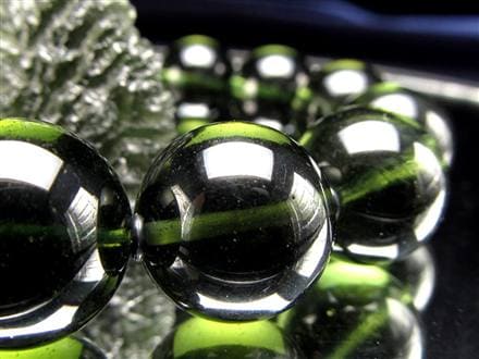 モルダバイト モルダウ石 ブレスレット 鑑別書付属 本物