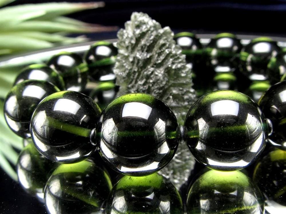 モルダバイト モルダウ石 ブレスレット 鑑別書付属 本物