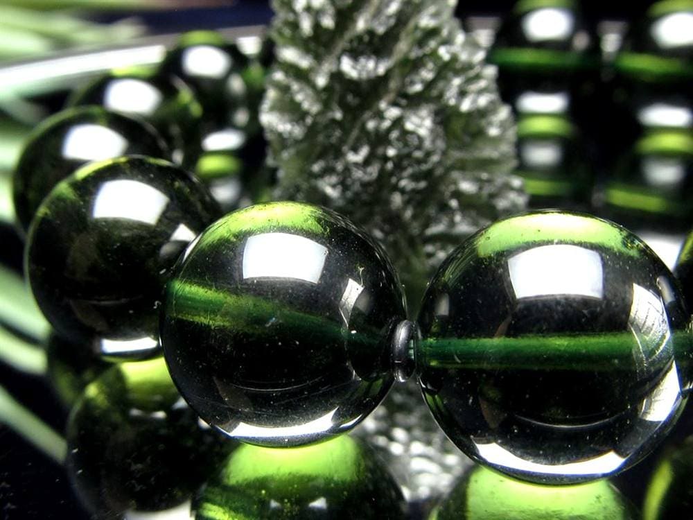 モルダバイト モルダウ石 ブレスレット 鑑別書付属 本物