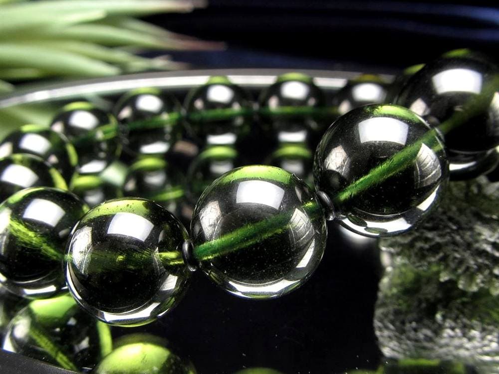 モルダバイト モルダウ石 ブレスレット 鑑別書付属 本物