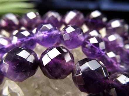 アメジスト 連材 パーツ 紫水晶 一連