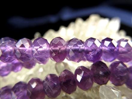 アメジスト 連材 パーツ 紫水晶 一連
