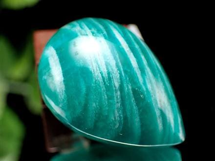 ゼブラ アマゾナイト 天河石 ドロップ型 タンブル ロシア産