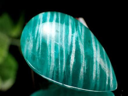 ゼブラ アマゾナイト 天河石 ドロップ型 タンブル ロシア産