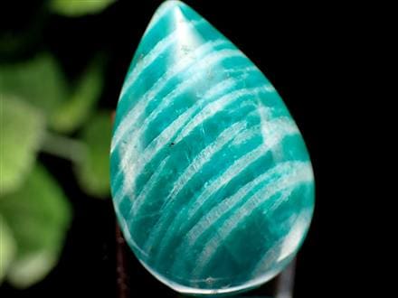 ゼブラ アマゾナイト 天河石 ドロップ型 タンブル ロシア産