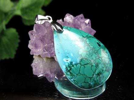 クリソコラ マラカイト 孔雀石 ペンダントトップ Silver925