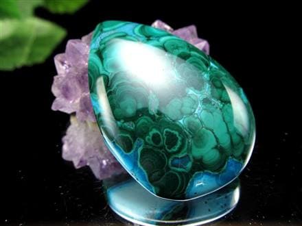 クリソコラ マラカイト 孔雀石 カボション タンブル