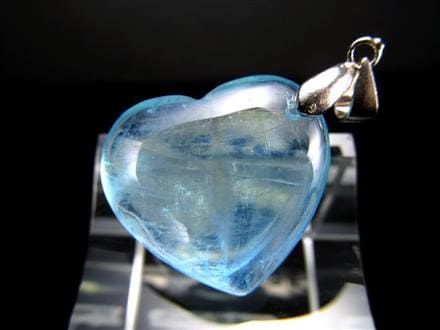 アクアマリン ハート型ペンダントトップ Silver925 ブラジル産 3月誕生石