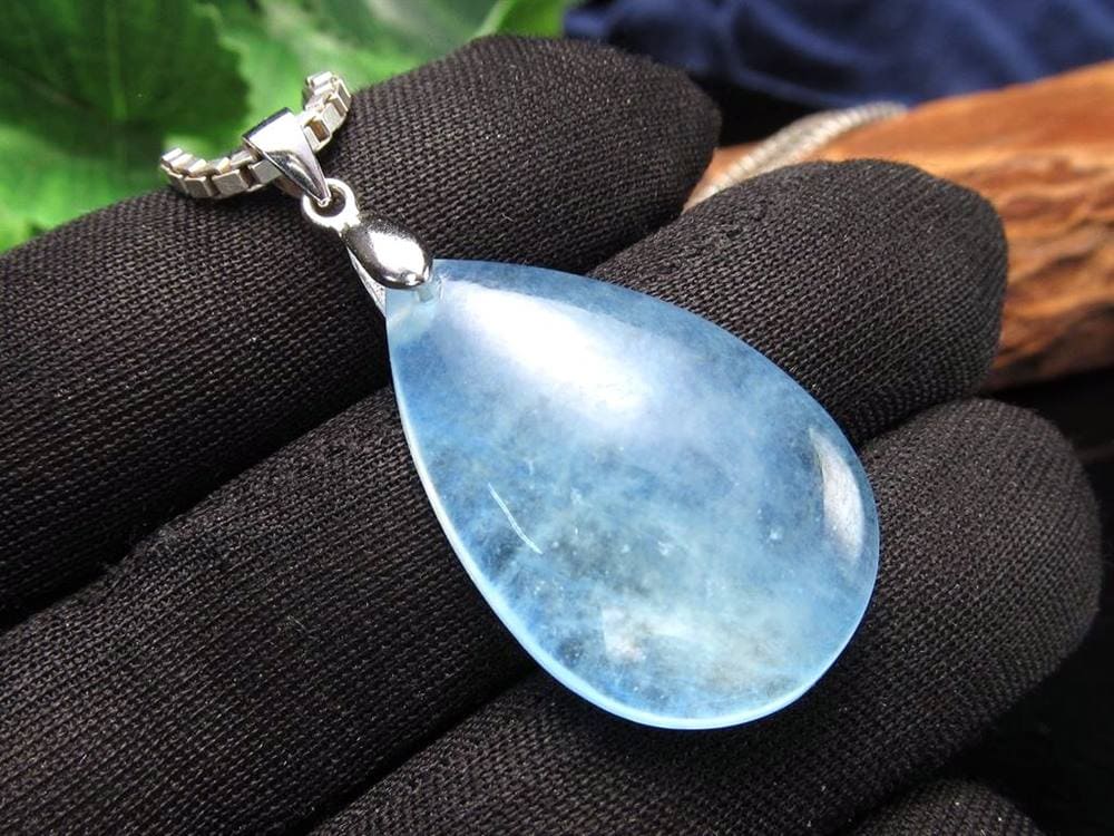 アクアマリン ペンダントトップ Silver925 ドロップ型 3月の誕生石 幸せな結婚』の象徴