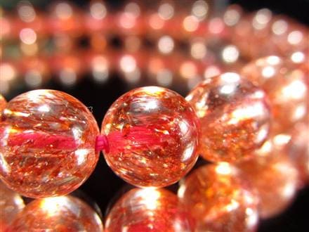 ファイアークォーツ レピドクロサイト ハーレクイン水晶 ブレスレット ファイヤークォーツ