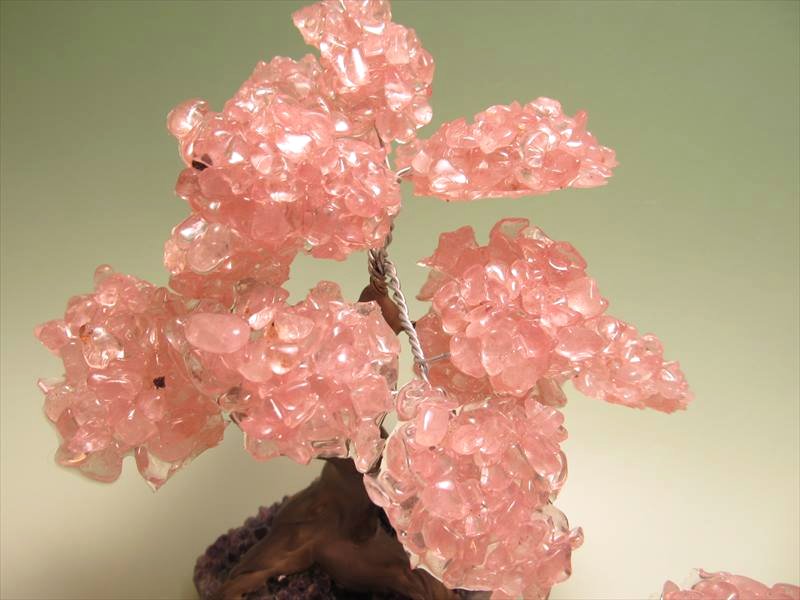 ローズクォーツさざれ＆クラスターツリー