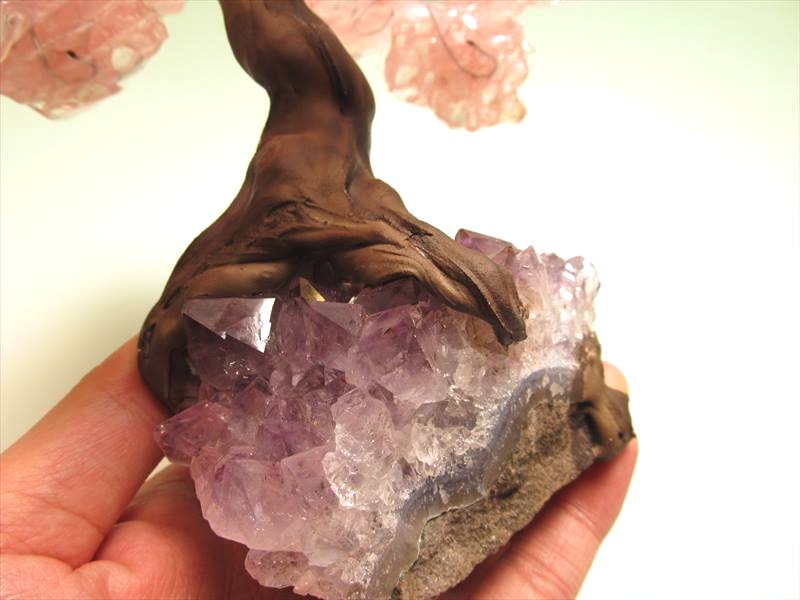 ローズクォーツさざれ＆クラスターツリー