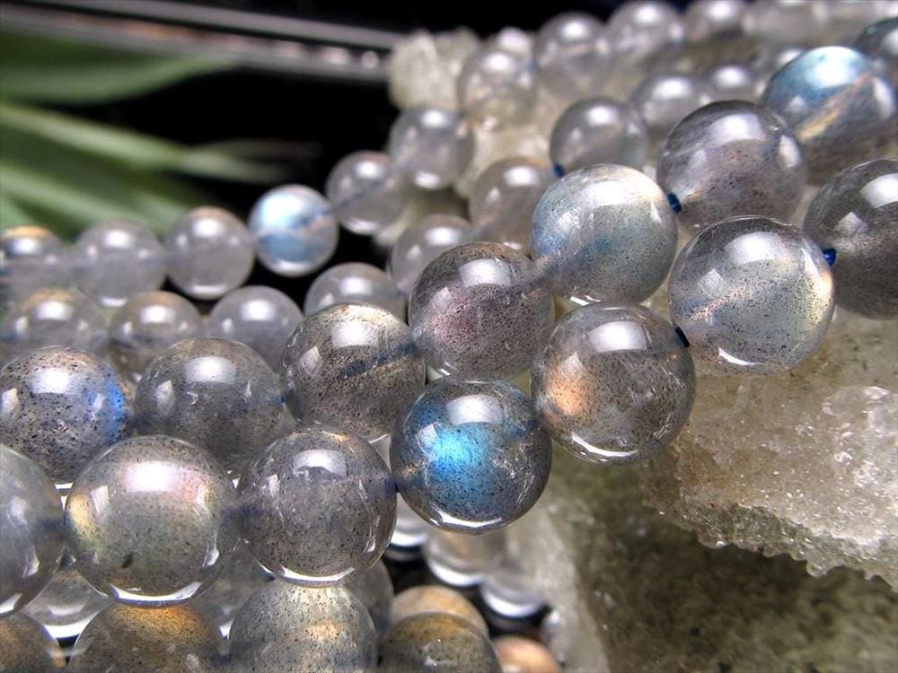 ラブラドライト 曹灰長石 ビーズ連 連材