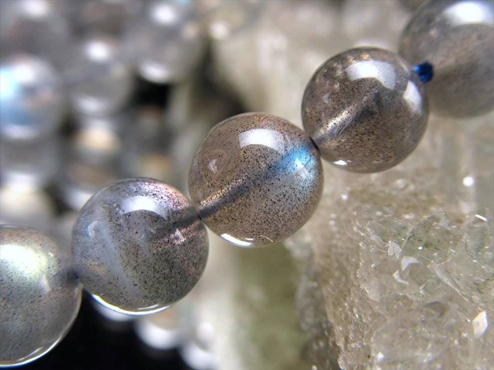 ラブラドライト 曹灰長石 ビーズ連 連材