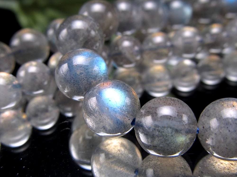 ラブラドライト 曹灰長石 ビーズ連 連材