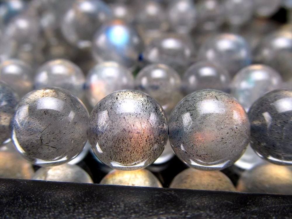 ラブラドライト 曹灰長石 ビーズ連 連材