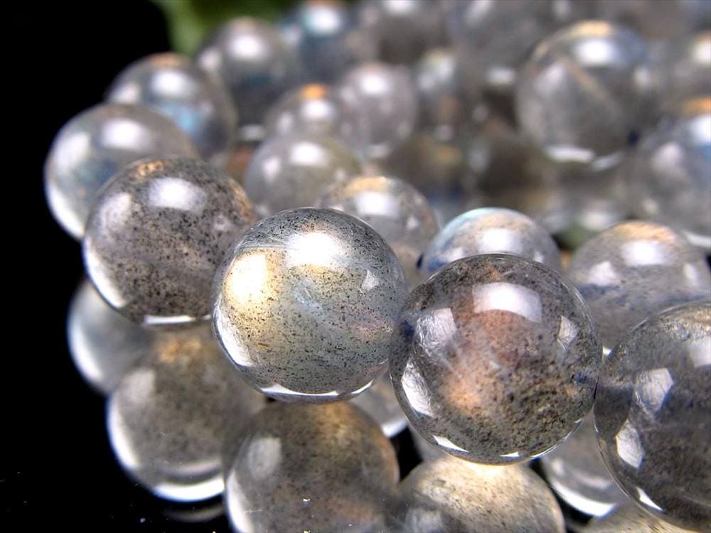 ラブラドライト 曹灰長石 ビーズ連 連材