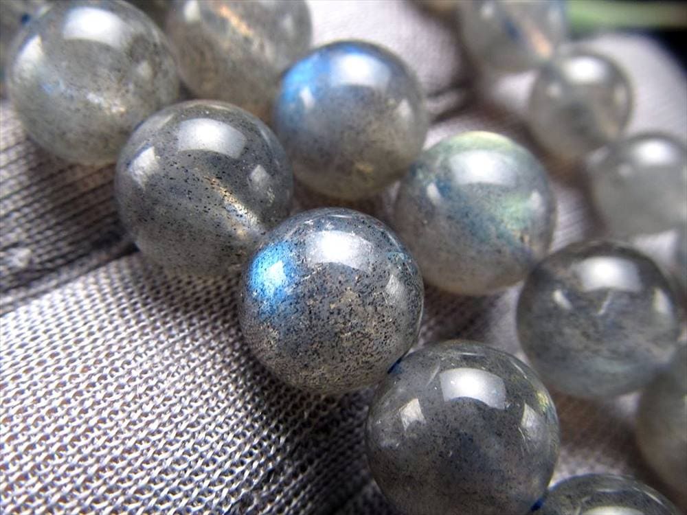 ラブラドライト 曹灰長石 ビーズ連 連材