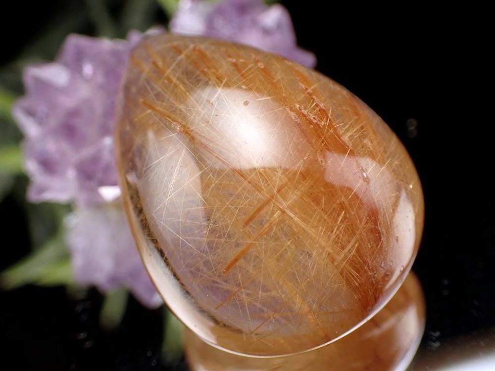 ルチルクォーツ カボション タンブル 針入り水晶 ルチルレイデッドクォーツ