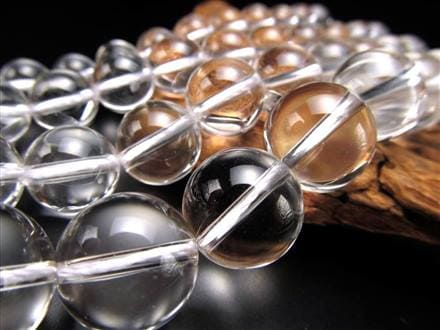 水晶 クォーツ クリスタル 本水晶 ビーズ連 連材