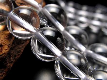 水晶 クォーツ クリスタル 本水晶 ビーズ連 連材