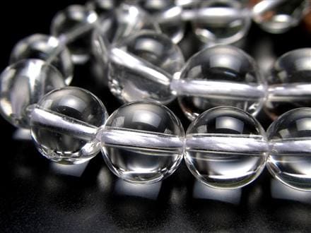 水晶 クォーツ クリスタル 本水晶 ビーズ連 連材