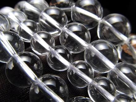 水晶 クォーツ クリスタル 本水晶 ビーズ連 連材