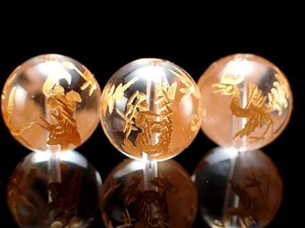 四神 水晶 ビーズ 青龍 白虎 朱雀 玄武