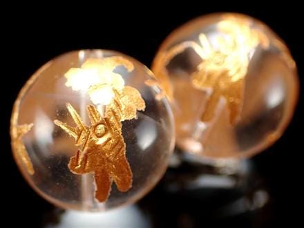 四神 水晶 ビーズ 青龍 白虎 朱雀 玄武