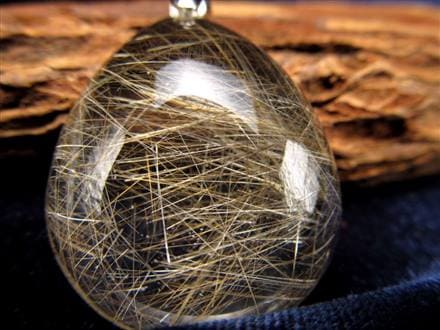 シルバールチルクォーツ ペンダントトップ 針水晶 Silver925 ビジネスのお守り