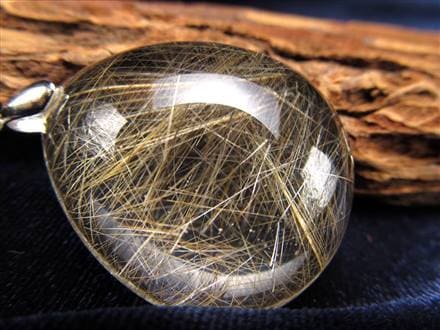 シルバールチルクォーツ ペンダントトップ 針水晶 Silver925 ビジネスのお守り