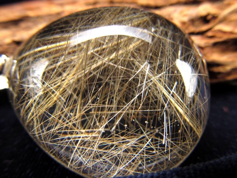 シルバールチルクォーツ ペンダントトップ 針水晶 Silver925 ビジネスのお守り