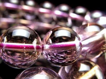 アメトリン 紫黄水晶 ビーズ バイカラー