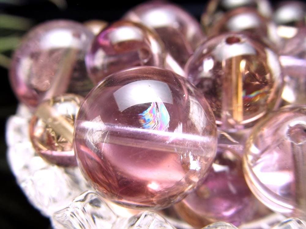 アメトリン 紫黄水晶 ビーズ バイカラー