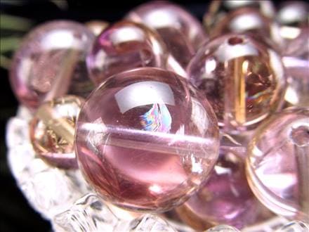 アメトリン 紫黄水晶 ビーズ バイカラー