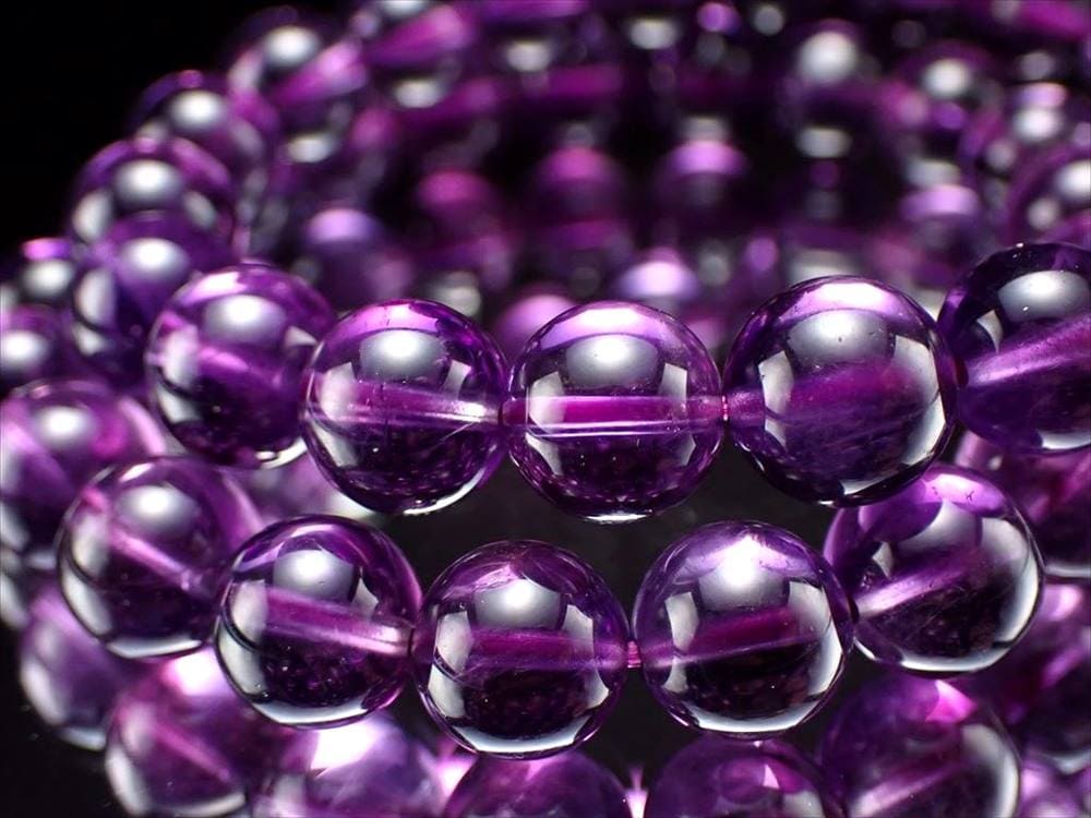 アメジスト 紫水晶 ビーズ ウルグアイ 2月