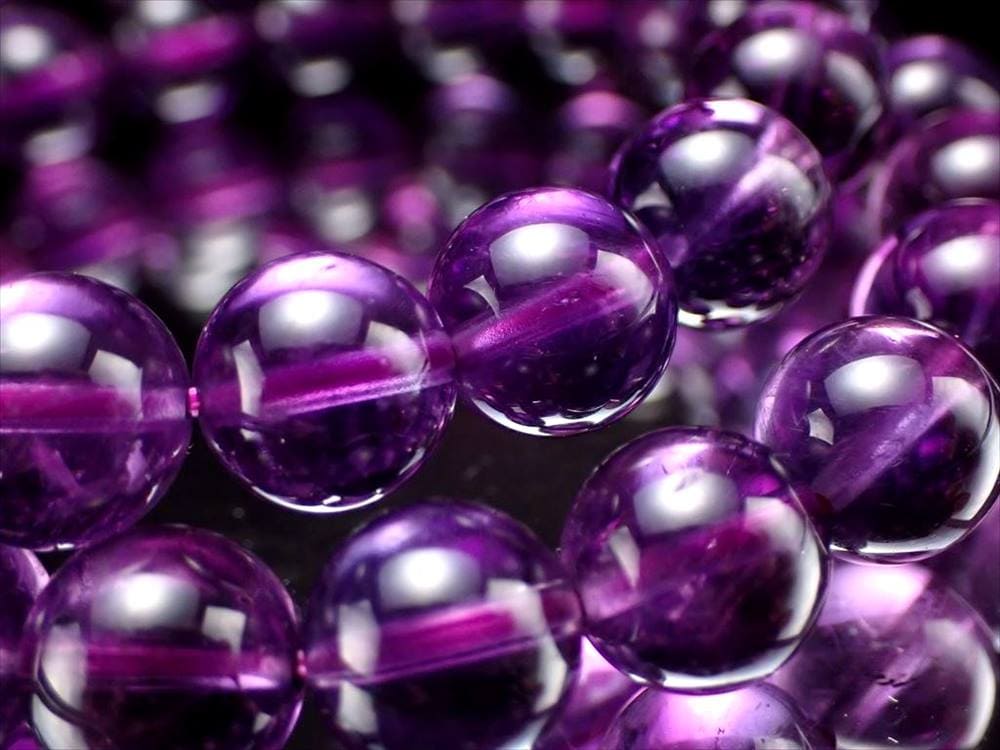 アメジスト 紫水晶 ビーズ ウルグアイ 2月