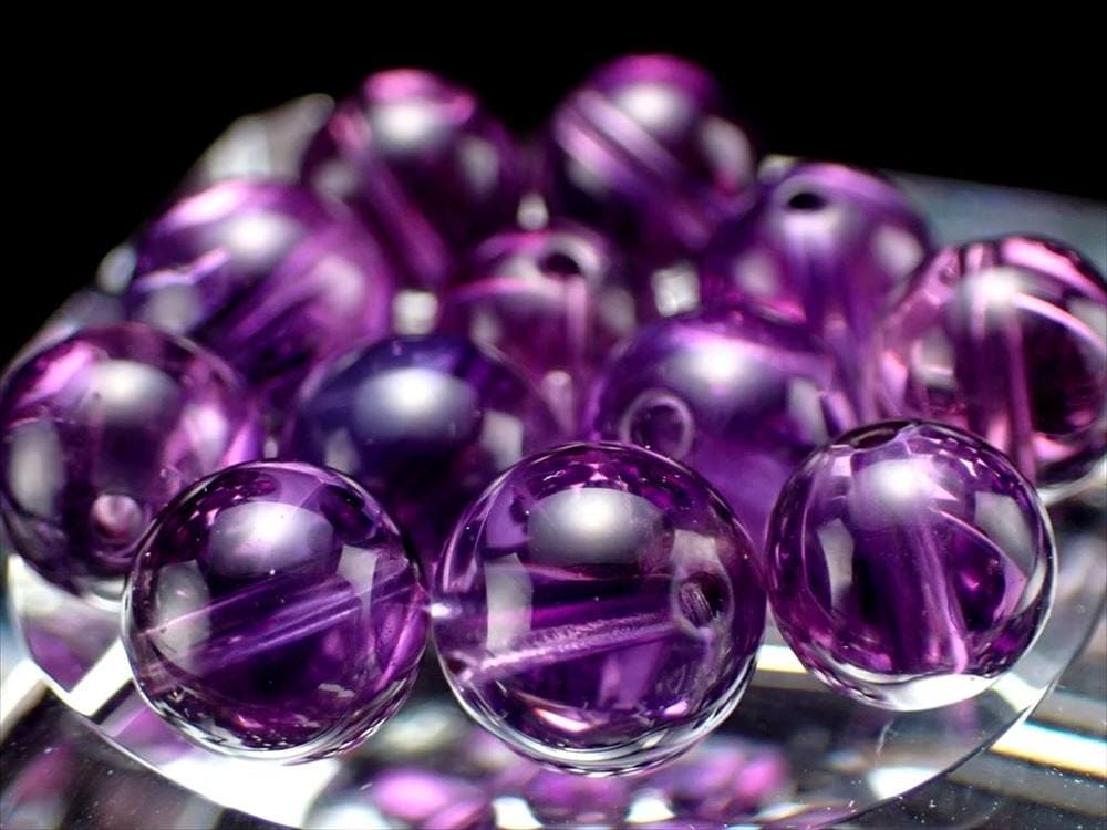 アメジスト 紫水晶 ビーズ ウルグアイ 2月