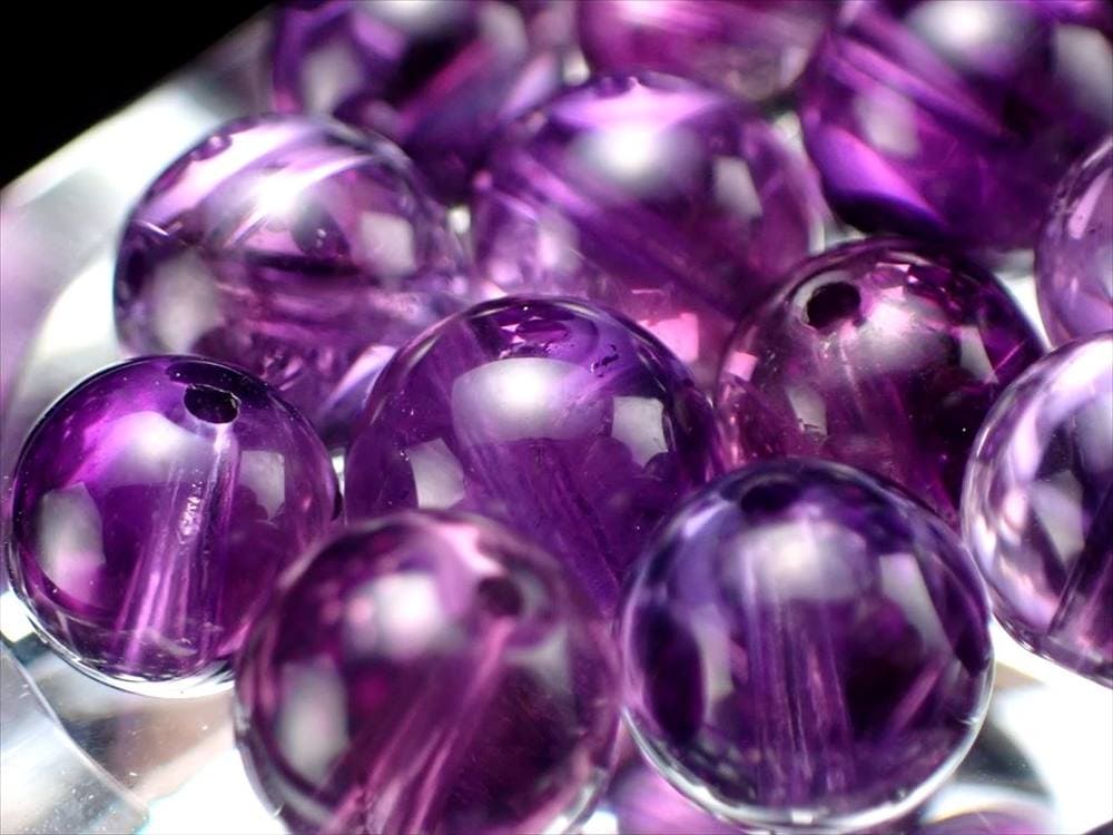 アメジスト 紫水晶 ビーズ ウルグアイ 2月